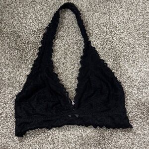 Black Lace Halter Bralette